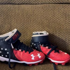 Underarmour  Red, White, and Blue Baseball Cleats